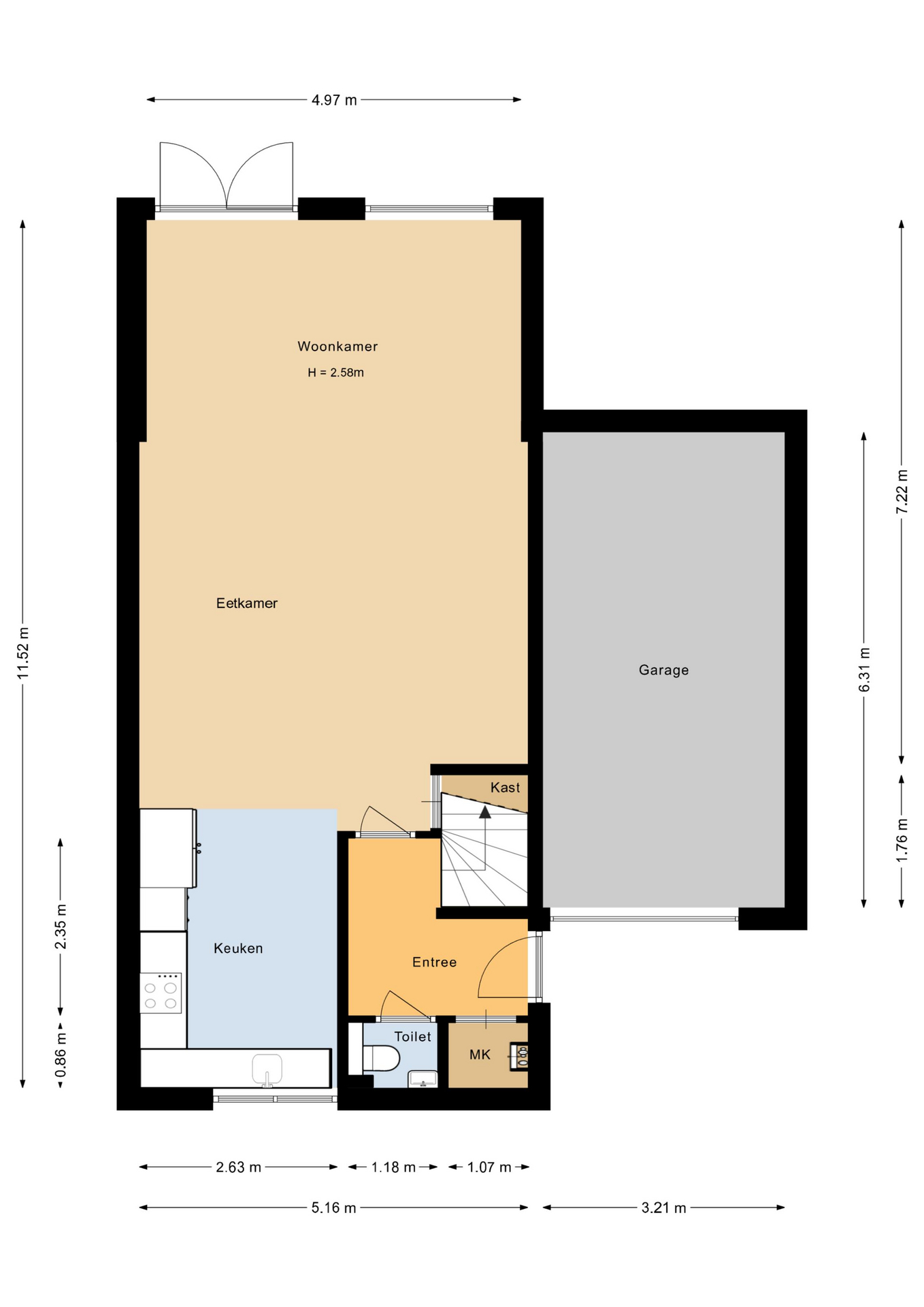 Schouw 48 9 - 8232 BD - lelystad-plattegrond-1